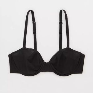 Aerie SMOOTHEZ Mesh Unlined Bra | Black | Size 32B